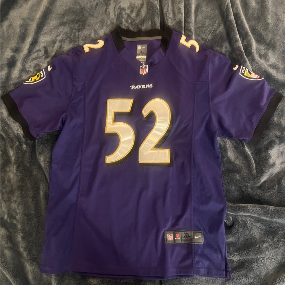 Ray Lewis - Baltimore Ravens - Purple Football Jersey - Number 52